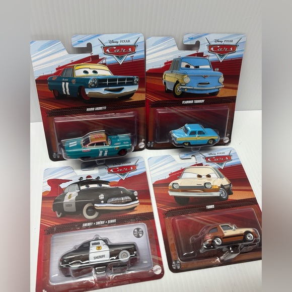 LOT Disney Pixar Cars Diecast Tubbs, Sheriff Mario Andretti, Vladimir Trunkov - Picture 2 of 8